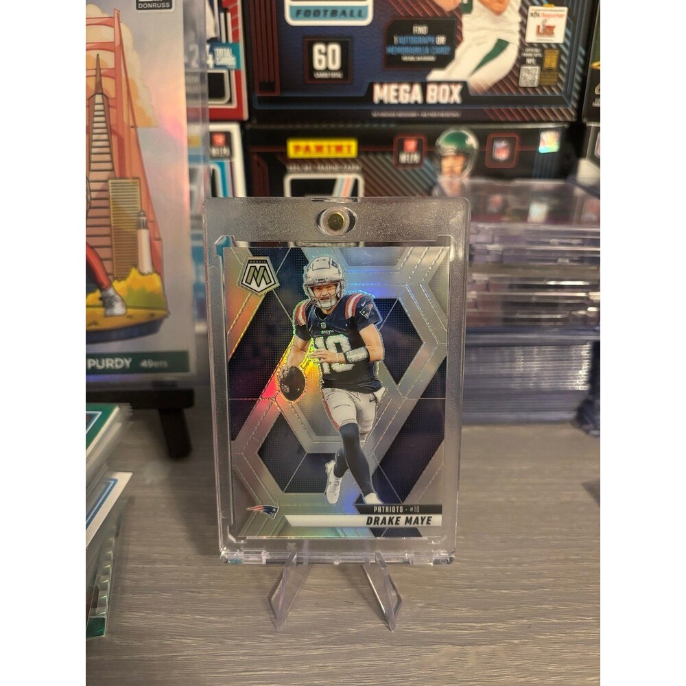Drake maye mosaic football silver
